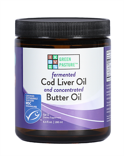 Green Pasture™ Fermented Cod Liver Oil and Concentrated Butter Oil (Gel 188 ml)
