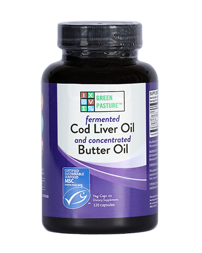 Green Pasture™ Fermented Cod Liver Oil and Concentrated Butter Oil (120 Capsules)