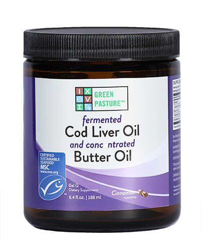 Green Pasture™ Fermented Cod Liver Oil and Concentrated Butter Oil (Gel 188 ml)